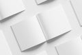 Square Magazine Brochure 3D Rendering White Blank Mockup Royalty Free Stock Photo