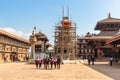 Square with magnificent palace complex in Bhaktapur Royalty Free Stock Photo