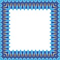Square, blue pattern on a white background Royalty Free Stock Photo