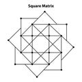 Square matrix graph. Scared Geometry Vector Design Elements.