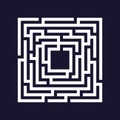 Square maze, labyrinth icon. Business concept.