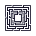 Square maze, labyrinth icon. Business concept.