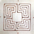 Square Maze Labyrinth one way