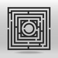 Square maze puzzle vector background