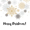 Square Merry Christmas and Happy New Year greeting card