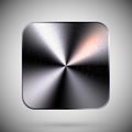 Square Metallic Button Template Reflective Steel