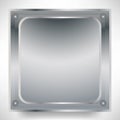 Square metallic sign