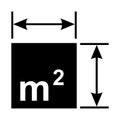 Square meter simple icon