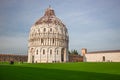 Square of `Miracles` with the famous leaning tower in the city of Pisa