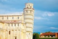 Square of Miracles and the Leaning Tower of Pisa Royalty Free Stock Photo