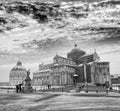 Square of Miracles at sunset after a winter snowstorm, Pisa - It