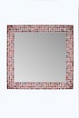 Square mirror with LED light Royalty Free Stock Photo