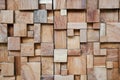 Square modern decorated wood background