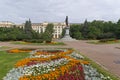 Square with a monument to the founder of Moscow University M.V. Lomonosov