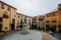 Square with monument to Juan Bravo, captain of the comunero and fighters for Castilla y Segovia in the 16th century