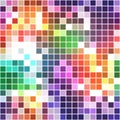 Square Mosaic with bright rainbow colors and white gaps - seamless background Royalty Free Stock Photo