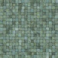 Square mosaic tiled blue green bronze grunge pattern