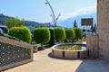 The square at the mosque. City landmark open to tourists. August 9, 2022 Kemer, Antalya province, Turkey