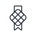 Square muslim decoration line style icon