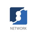 Square network link logo concept design. Symbol graphic template element Royalty Free Stock Photo