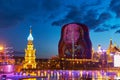 The square night scenic of NZH Manzhouli in night