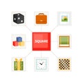 Square objects for children