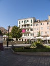 Square in the old town in Corfu town on the the Greek island of Corfu Royalty Free Stock Photo