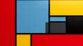 Mattie Mondrian Abstract Canvas Painting - De Stijl Art