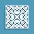 Square panel with lace pattern Royalty Free Stock Photo