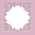 Square paper lace frame