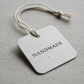 Square paper tag with \