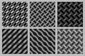 Square pattern background design set - abstract vector graphic Royalty Free Stock Photo