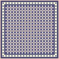 Square pattern with grid ornament. Print for napkin, handkerchief, doily. Vector design
