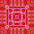 Square pattern mandala bandana geometric ornament decor