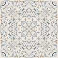 Square pattern for the silk scarf Royalty Free Stock Photo