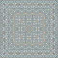 Square pattern for the silk scarf Royalty Free Stock Photo