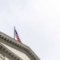 Square Pedimented entrance of historic Utah State Capital building in Salt Lake City Royalty Free Stock Photo