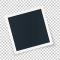 Square photo place concept, single isolated object on transparent background.