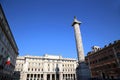 Square Piazza Colonna in Rome, Italy Royalty Free Stock Photo