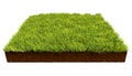 Square piece of land with green grass