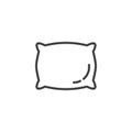 Square pillow line icon