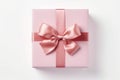 Square Pink Gift Box with bow