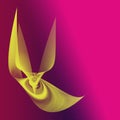 pink yellow purple graphic design. curving and pointed abstract object Royalty Free Stock Photo
