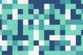 Square pixelated pattern in green Tosca with a structured and modern grid design. Abstract background concept