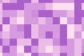 Square pixelated texture in purple and pink with a dynamic geometric pattern.
