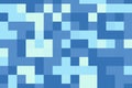 Square pixelated texture in soft blue with smooth and harmonious design. Abstract digital background concept