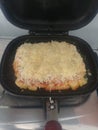 Square Pizza with mozzarella chesse