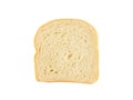 Square Plain bread on white background isolate Royalty Free Stock Photo