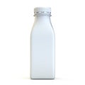 Square plastic bottle with lid Front 3D