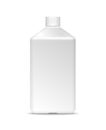 Square plastic bottle. Mock-up vector illustration